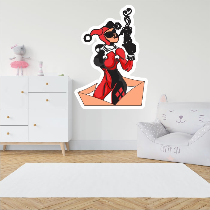 Harley Quinn Blowing Smoke Decal