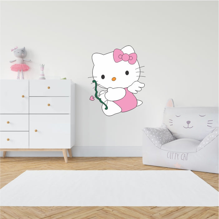 Hello Kitty Cupid With Bow And Arrow Decal