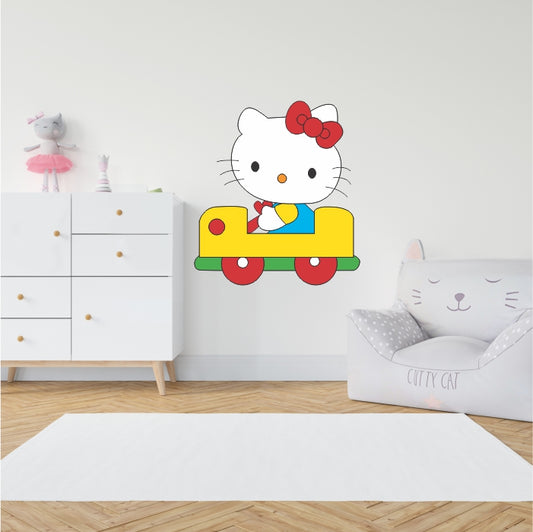 Hello Kitty Driving Car Decal