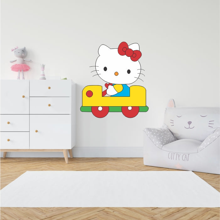 Hello Kitty Driving Car Decal