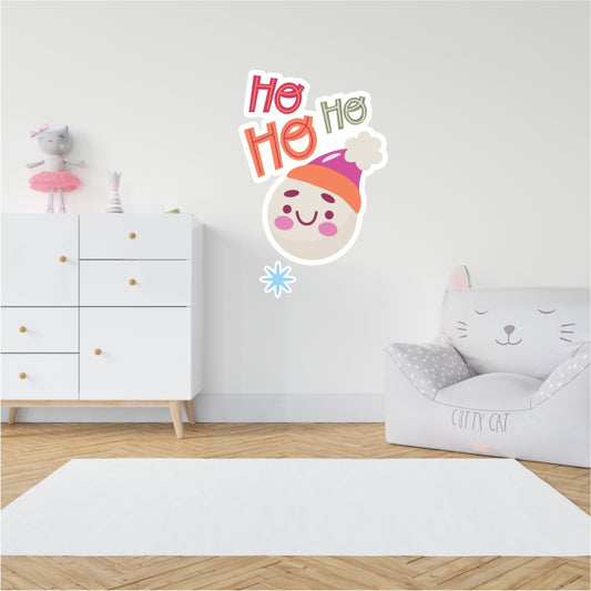 Ho Ho Ho Snow Man Christmas Decal