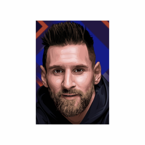 Lionel Messi Portrait - A1 Poster