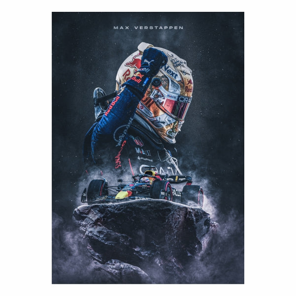Max Verstappen Rock Abstract Poster