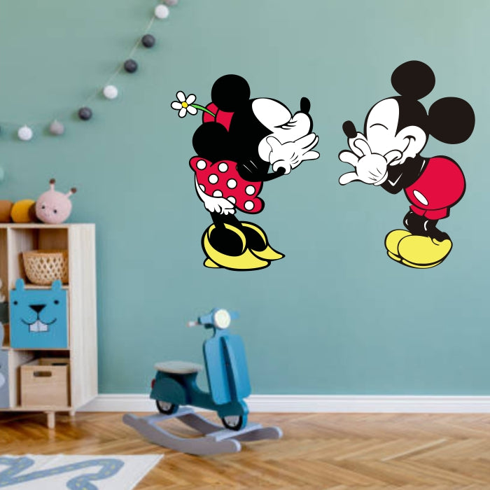 Micky And Minnie Mouse Kissing Decal