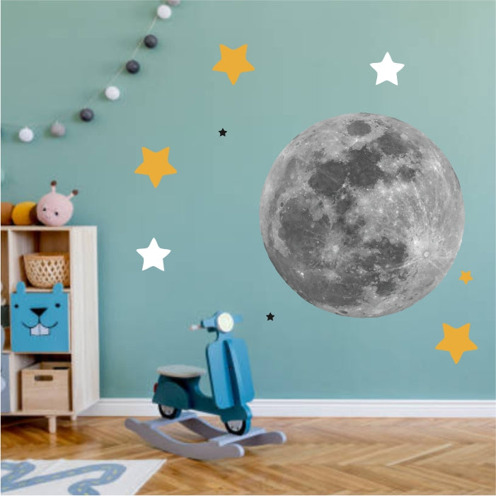 Moon And Stars Decal