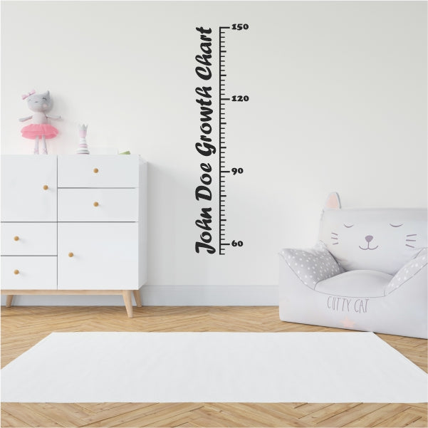 Name Growth Chart Personalised Wall Sticker Decal