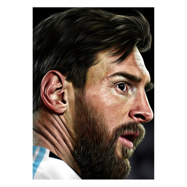 Portrait Messi Painting Poster