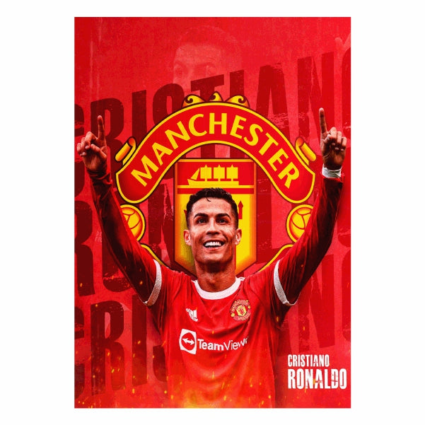 Red Devil Ronaldo Abstract Poster