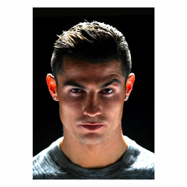 Ronaldo Black Portrait Poster