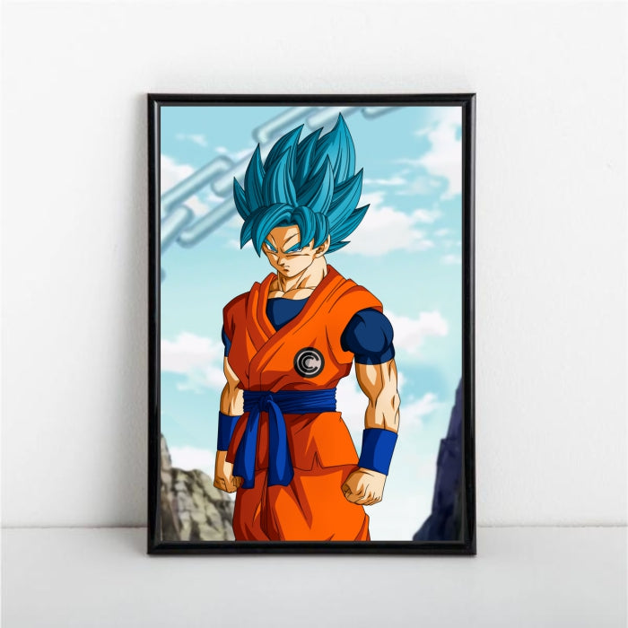 SSJ Blue God Goku Collection Poster - A1