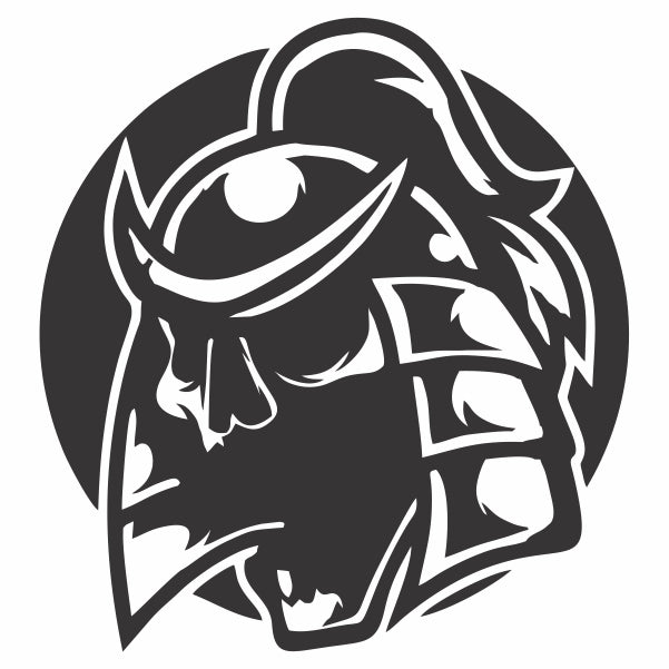 Samurai Skull Decal