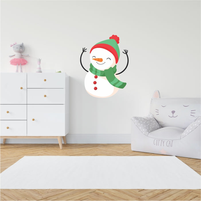 Snowman Dancing Christmas Decal