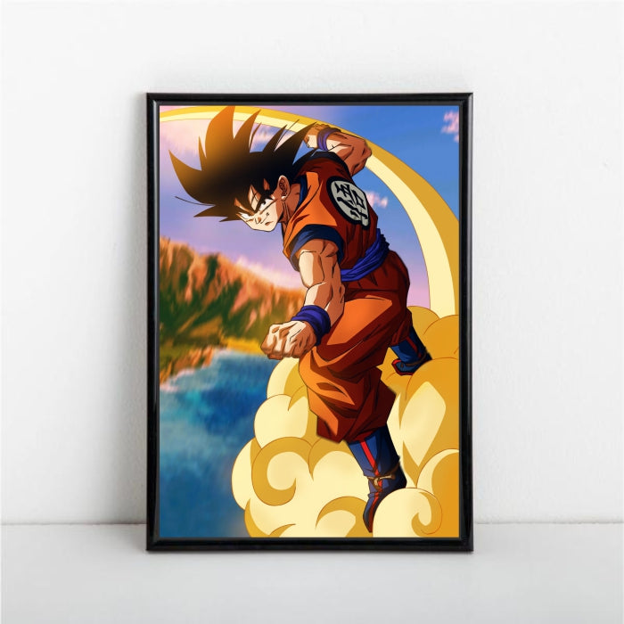 Son Goku Flying On Nimbus Collection Poster - A1