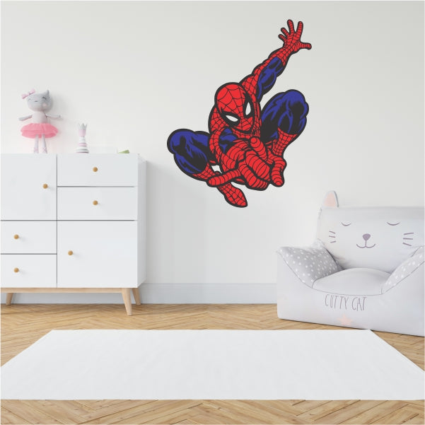 Spiderman Swinging Kids Decal
