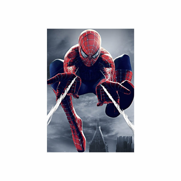 Spiderman Portrait Web Swinging - A1 Poster