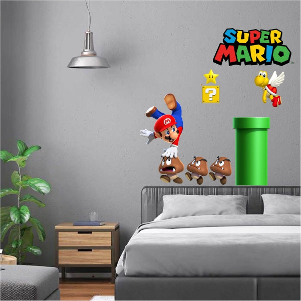 Super Mario Attacking Wall Art
