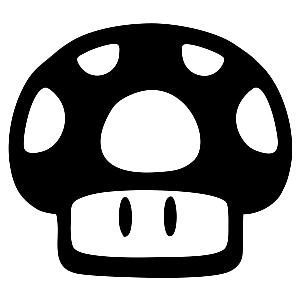 Super Mario Bro Mushroom Logo Decal