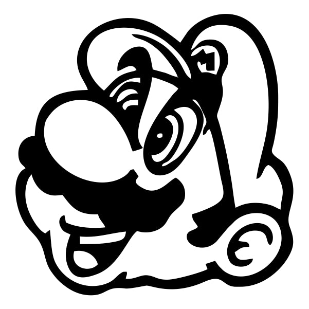 Super Mario Head Logo Decal