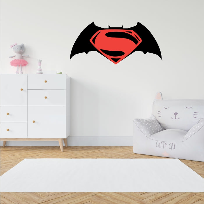 Superman And Batman Logo Combined Decal