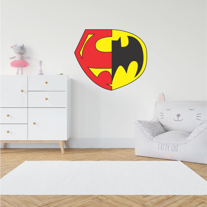 Superman And Batman Logo Combined Decal