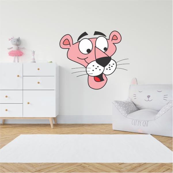 The Pink Panther Face logo Decal