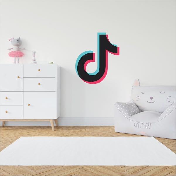 Tik Tok Icon Wall Decal