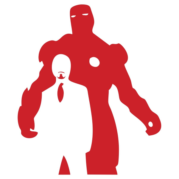 Tony Stark With Mark 32 Iron Man Suit Decal