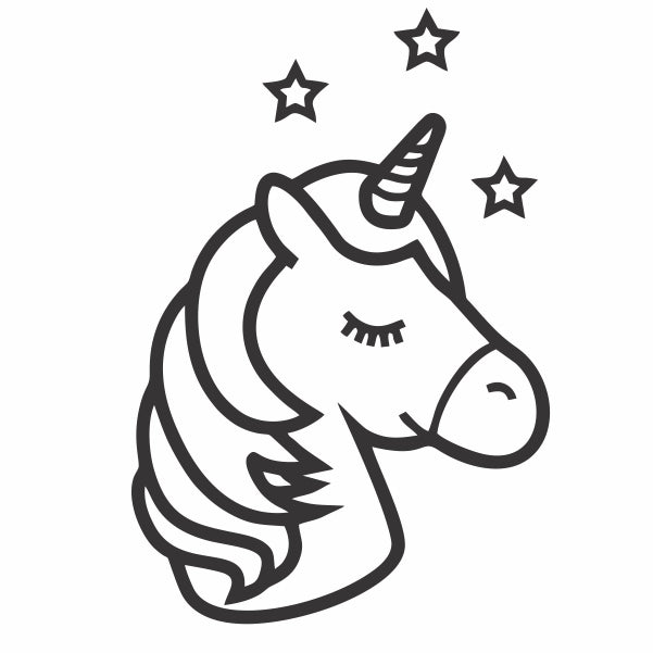 Unicorn With Stars Decal