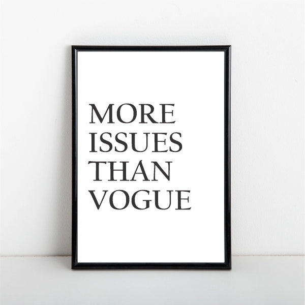 Vogue Issues Poster