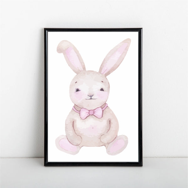 Watercolour Rabbit Poster