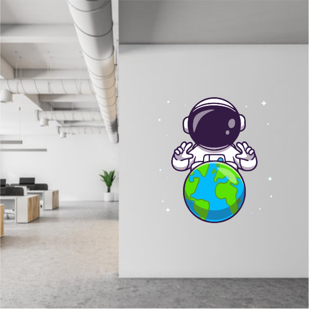 Astronaut With Earthworld Decal