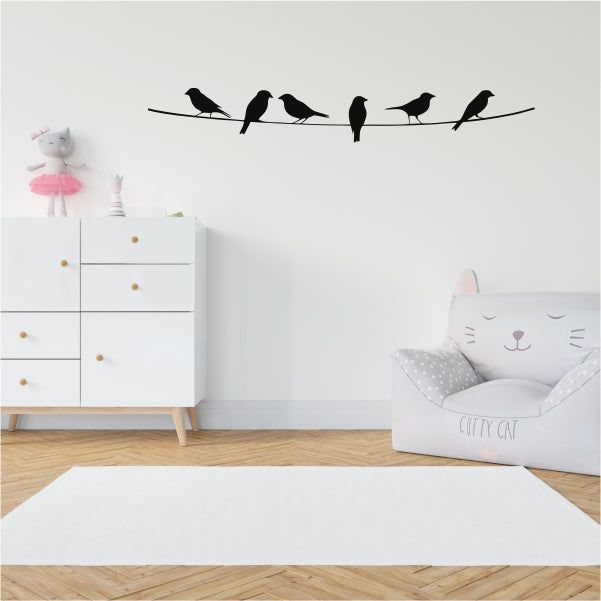 Birds On Wire Decal