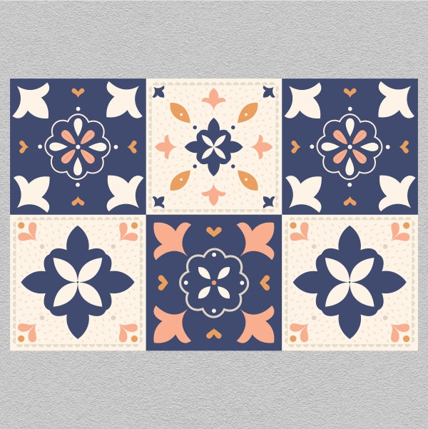 Blue Peach Tiles