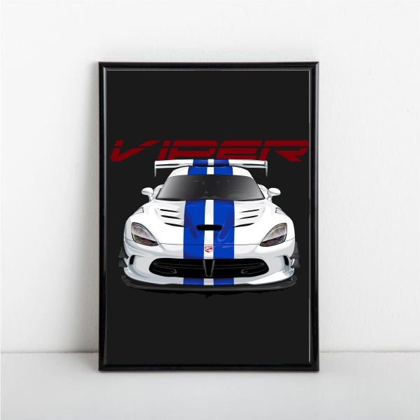 Dodge Viper GTS R Car Poster