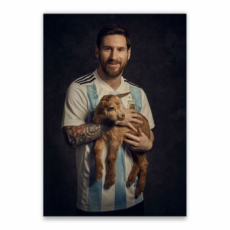 Messi Baby Goat Poster