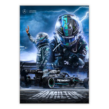 Lewis Hamilton Mercedes AMG Poster