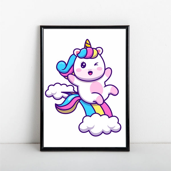 Unicorn Rainbow Poster